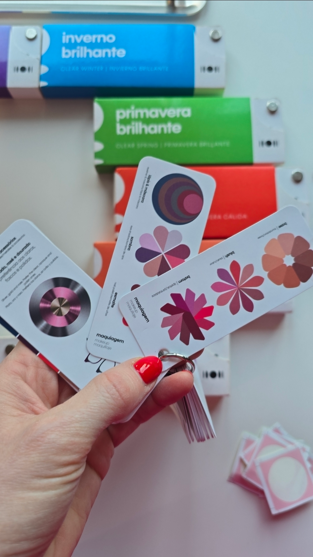 Professional makeup and colour reference cards