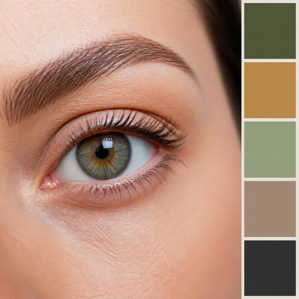 Detailed iris analysis beside a coordinated colour palette